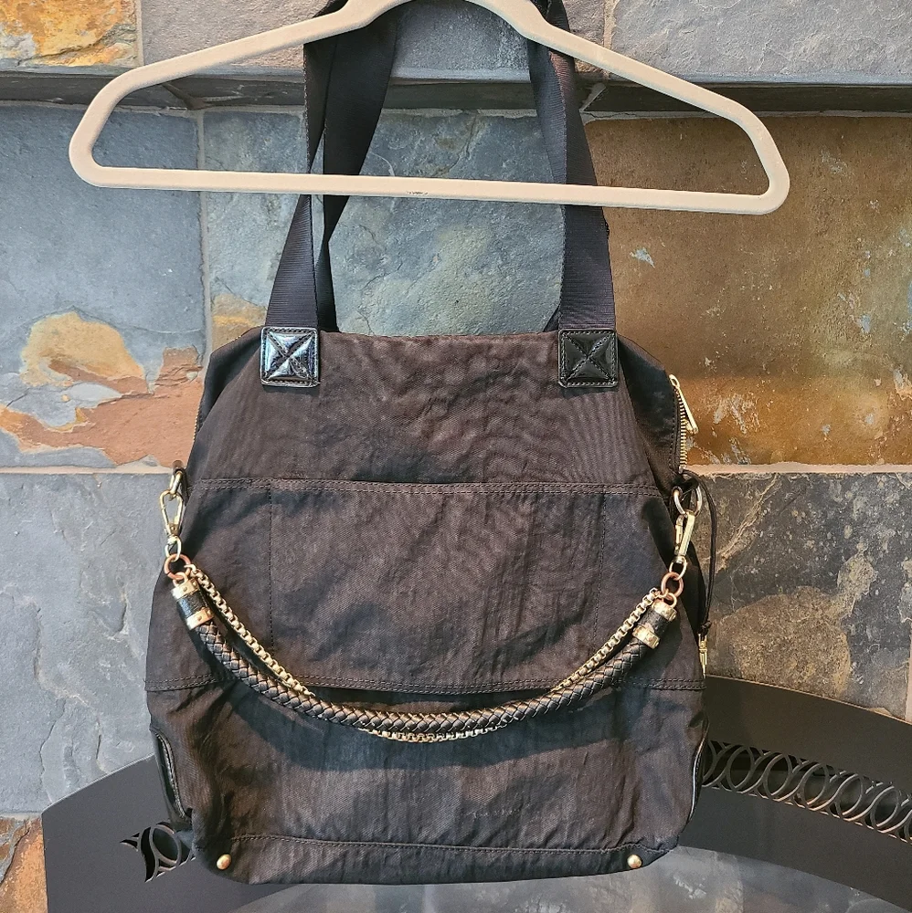 Kipling Camryn Black Backpack/ Oversized Laptop Bag with gold hardware